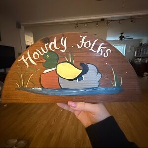 Howdy Folks Duck Wall Art